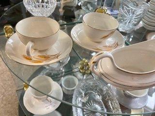 All different types of Glassware, China, Dishes, Serving Glassware, Antiques and Vintage Depression Glass, Waterford Crystal and more.