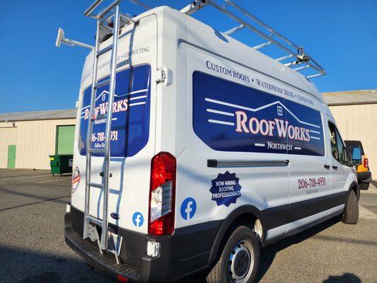 Transit Vinyl Partial wrap by Vinyl Lab NW Signs and Graphics in Mukilteo