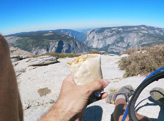 Burrito the next day in Yosemite