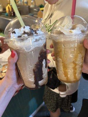 Mocha frap and caramel