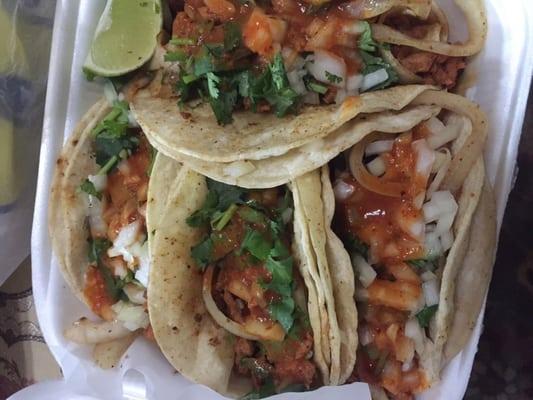 Al pastor tacos $2.75 each