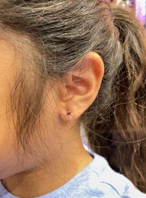 She got Ruby earrings and was very happy.