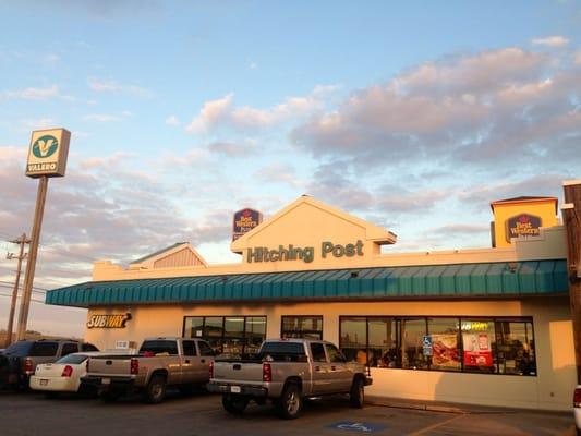 The hitching post 'Valero' gas station side...