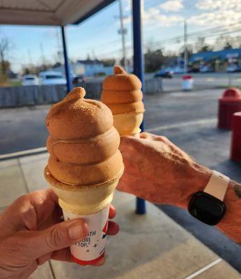 Vanilla Cone Dipped in Churro Flavor