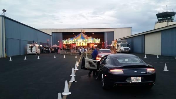 A bar mitzvah at Hangar 8 at the Santa Monica airport