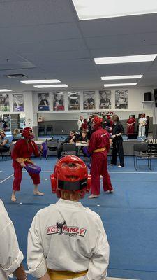 Sparring practice