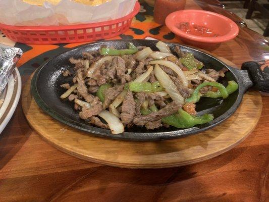 Beef fajitas