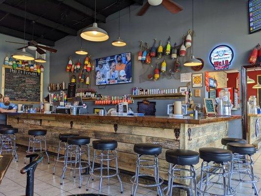 Bar area at Lobster Dogs, Denver NC