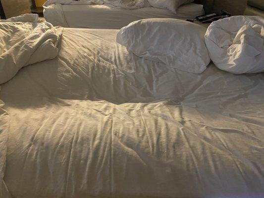 Bed completely sunken in the middle