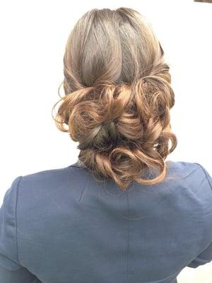 Loose updo by Amanda