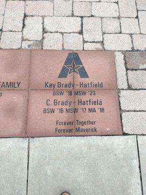 Legacy Brick in front of College Park Center