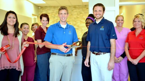 Our ribbon cutting ceremony for our new building.