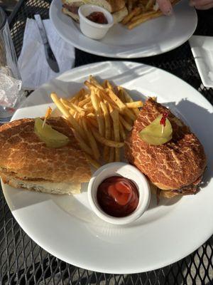 Philly cheesesteak sandwich. Awesome fries.