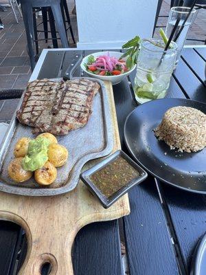 Churrassco steak! Huge! And the chimichurri sauce was great!!!