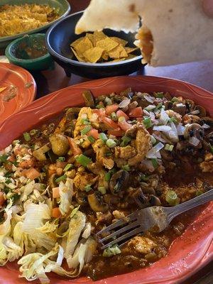 The arroz con pollo. Huge!