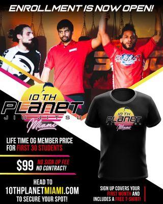 Here is our first promotion! Sign up now at 10thplanetmiami.com!