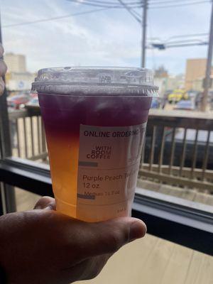 Purple peach tea lemonade