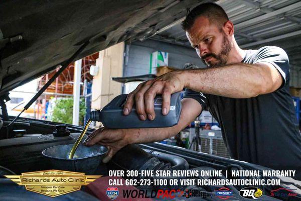 Oil Change and filter installation service