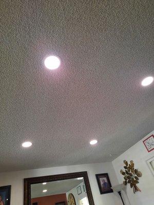 Living room receding lights