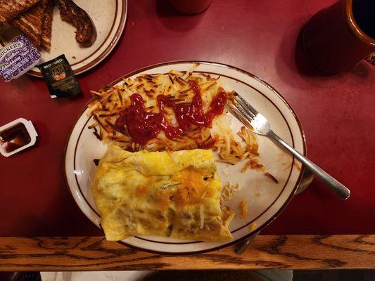 The omelets are HUGE