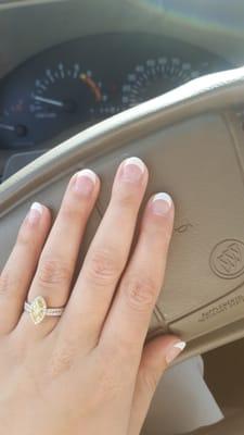 Beautiful French shellac manicure!