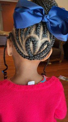 Kids scalp braids design