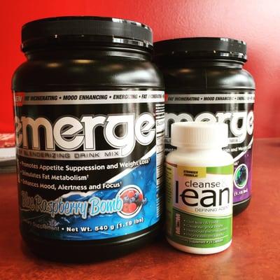 Two of our best selling fat-loss products. Emerge Body Slenderizing Drink and Cleanse & Lean Defining Agent.