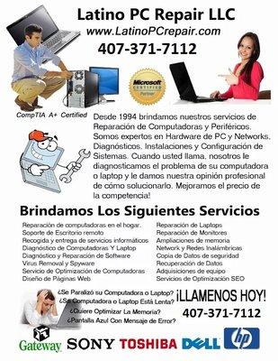 Reparacion y venta de Computadoras, Laptops, Tabletas, iPads, iPhone, Smartphones, TV, Playstations y Xbox en Kissimmee y Orlando Florida