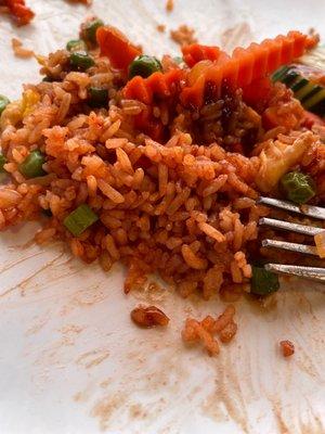 Fried rice- Has a Mexican rice color