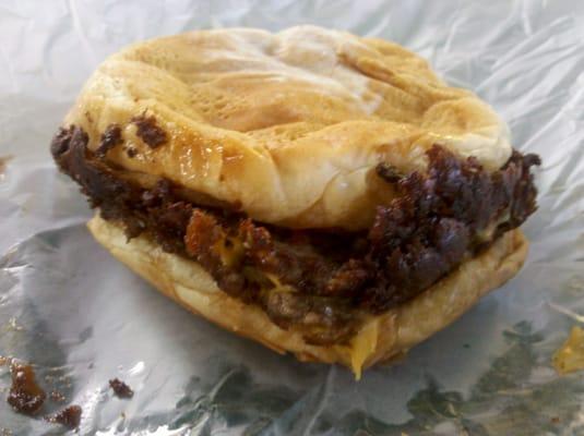 Upside-down view of the savory crispy edges.