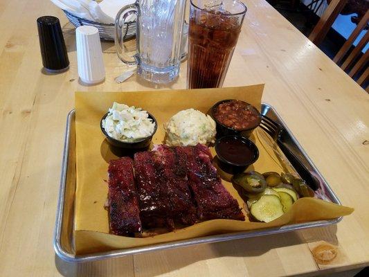 This is the BBQ Rush #4 ribs. Nice neat presentation and delicious!