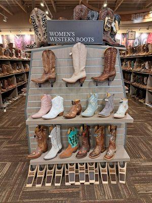 It's so country western in here! Beautiful embroidered women's boots.