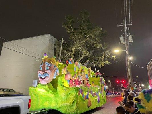 View from front entry on a Mardi night.