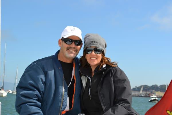 America's cup with My beautiful wife Lisa!