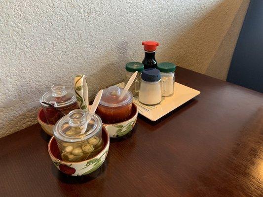 Condiments on table 1.17.23