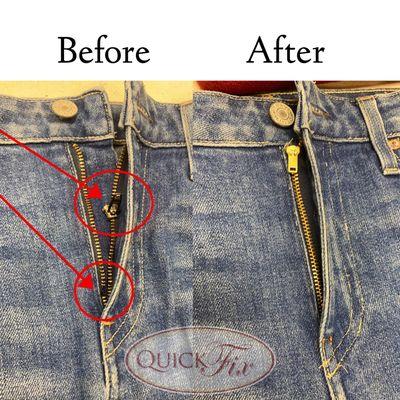 Zipper Replacement on Jeans