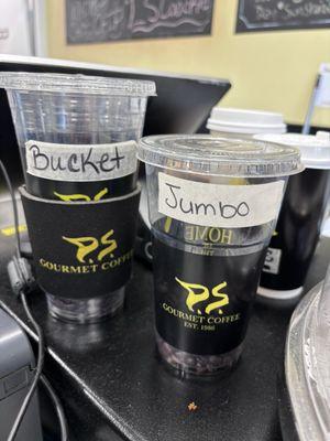 Small = jumbo, large = BUCKET