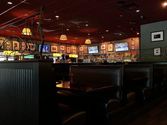 View (a dark one) of the dining area.