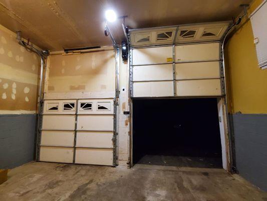 2 single insulated garage doors