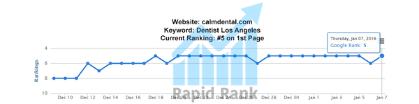 Incredible results yet again from Rapid Rank SEO. Running a business in Los Angeles is highly competitive! Rank above your competition now!