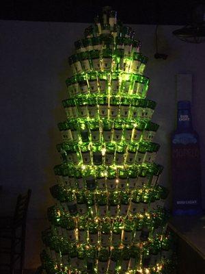 Check out the original Jameson bottle art tree!!