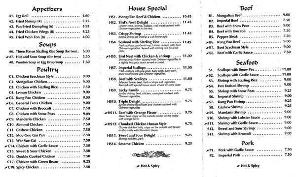 Menu 2/2