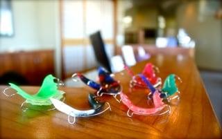 Custom retainers from our in-house ortho lab.