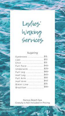 Sugaring Services & Pricing