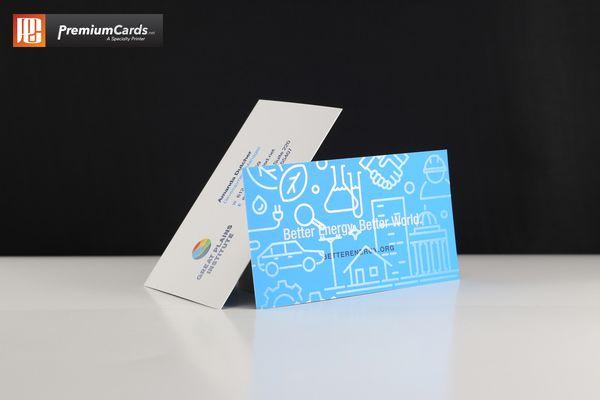 Soft Touch Business Cards with Spot UV 1 side