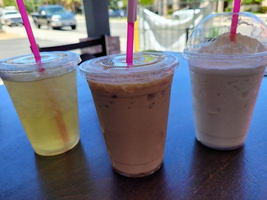 My favorite is in the middle Vanilla iced  latte