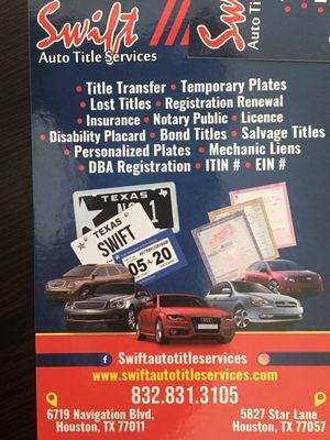 Our Services here at Swift! Check us out! We do it all