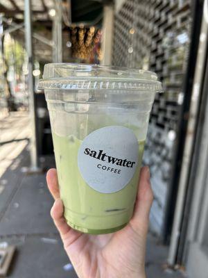 Iced matcha latte