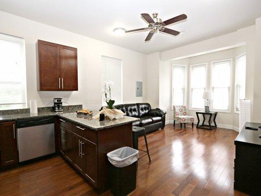 Client kitchen and common area.