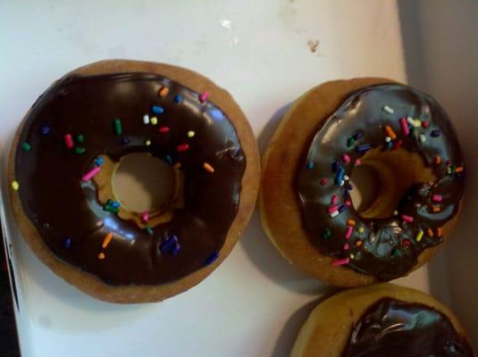 Rainbow sprinkle donuts not so sprinkly. #fail